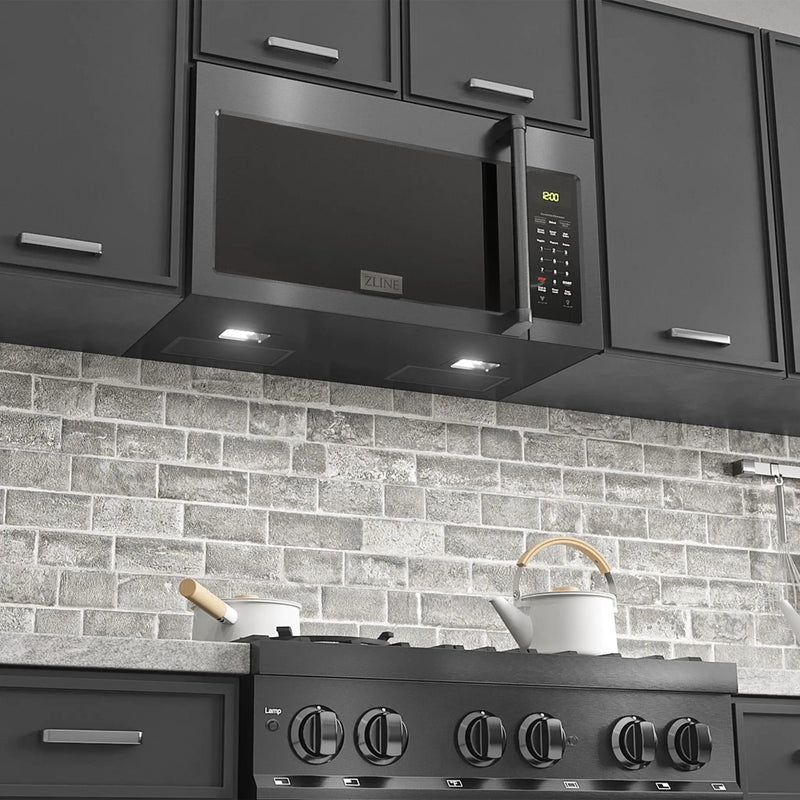 ZLINE Over Range Microwave, Black Stainless MWO-OTR-H-30-BS by Farmhouse Kitchen and Bath