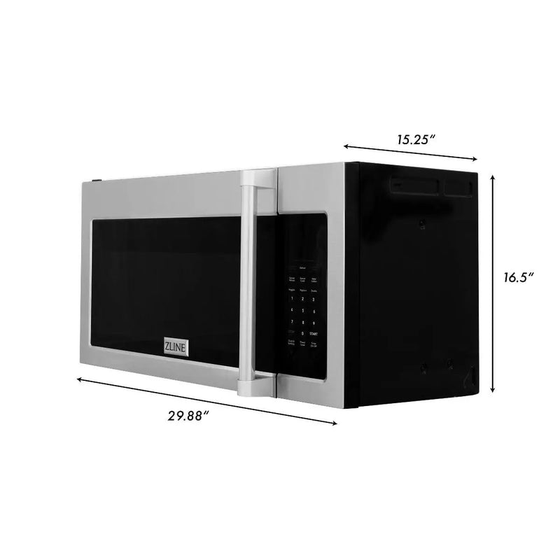 ZLINE Over Range Microwave Oven, Stainless Steel, MWO-OTR-H-30 by Farmhouse Kitchen and Bath