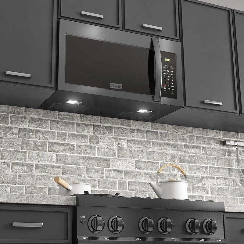 ZLINE Over The Range Microwave Oven, Black Stainless, MWO-OTR-30-BS by Farmhouse Kitchen and Bath