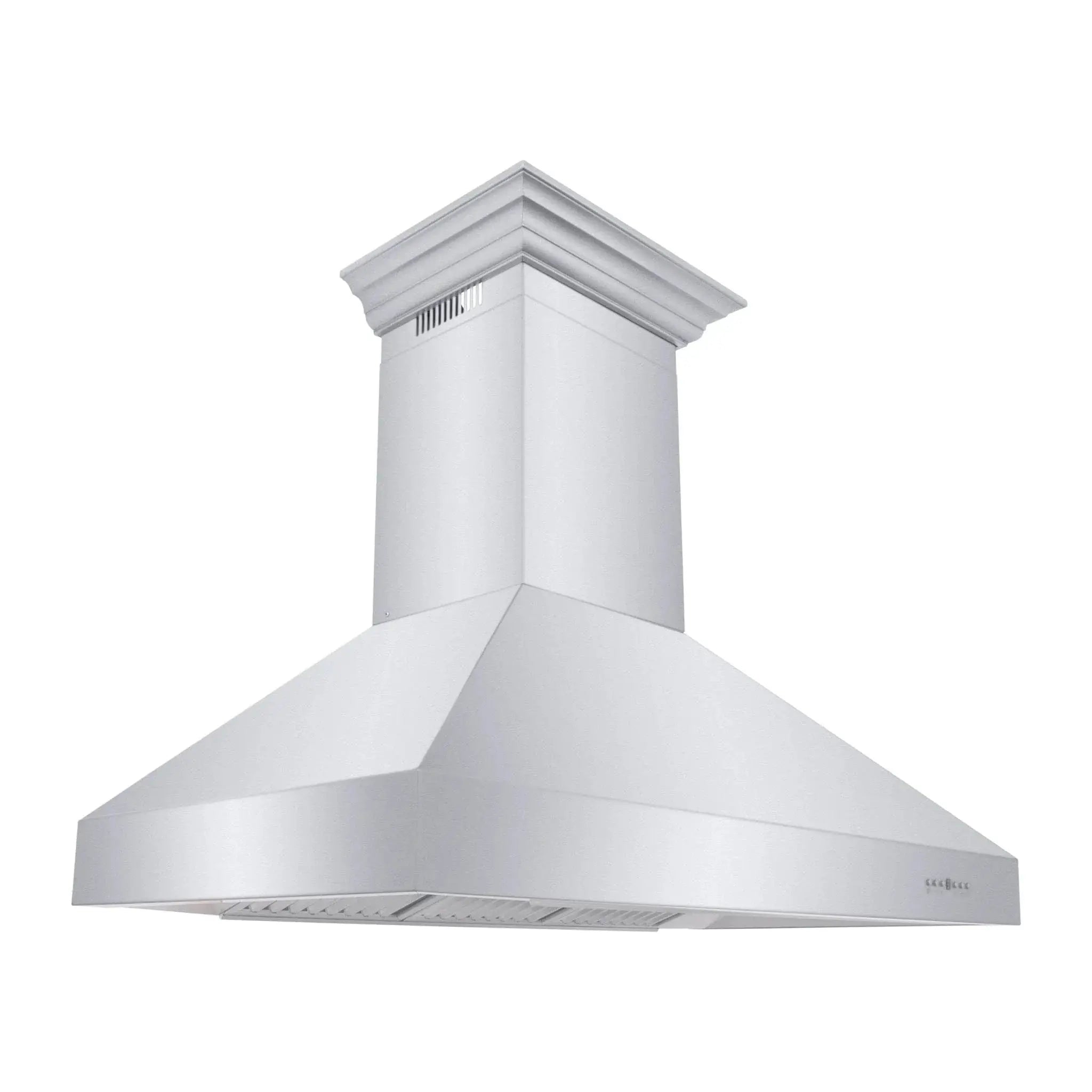 ZLINE Professional Convertible Vent Wall Mount Range Hood in Stainless Steel with Crown Molding 667CRN-42 by Farmhouse Kitchen and Bath