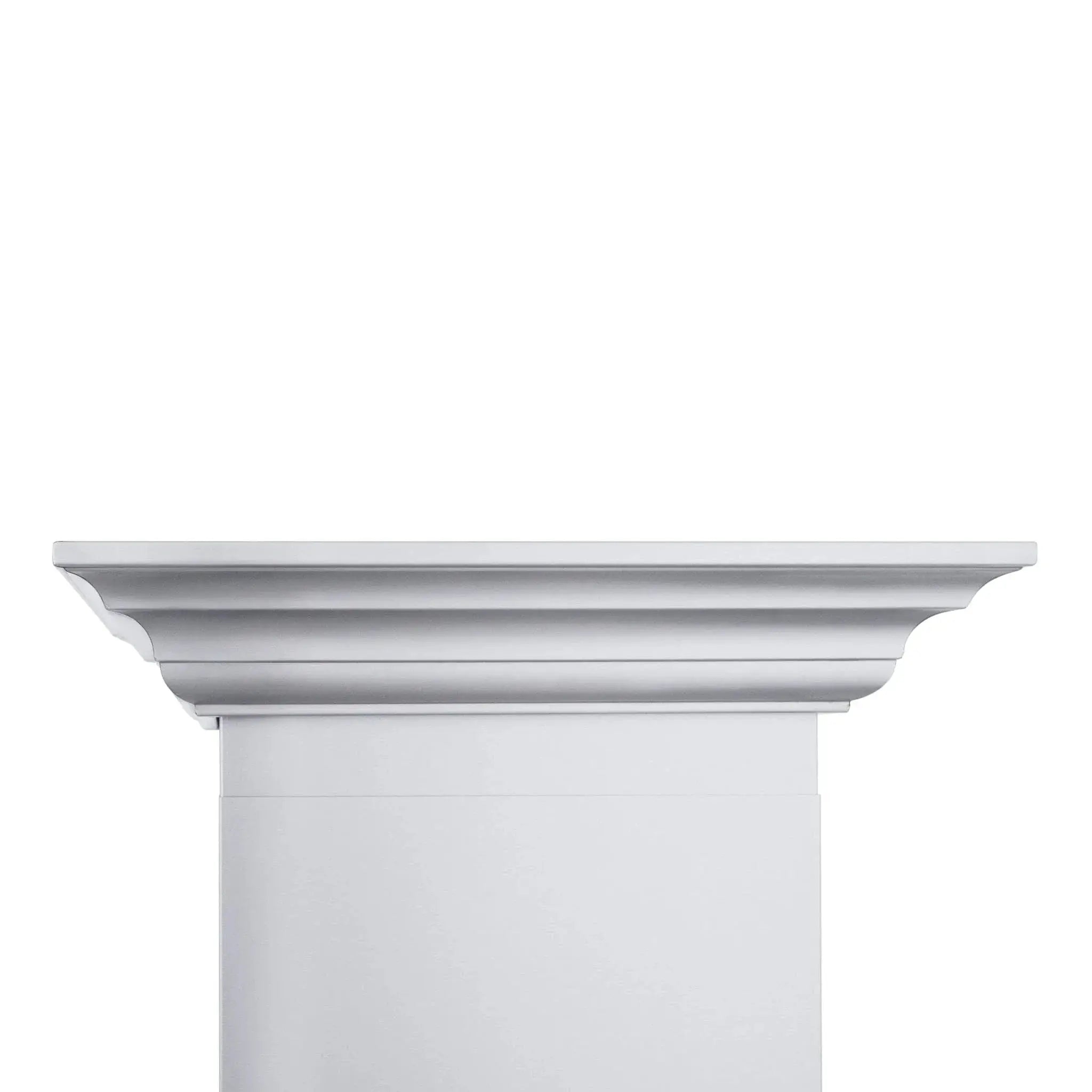 ZLINE Professional Convertible Vent Wall Mount Range Hood in Stainless Steel with Crown Molding 667CRN-42 by Farmhouse Kitchen and Bath