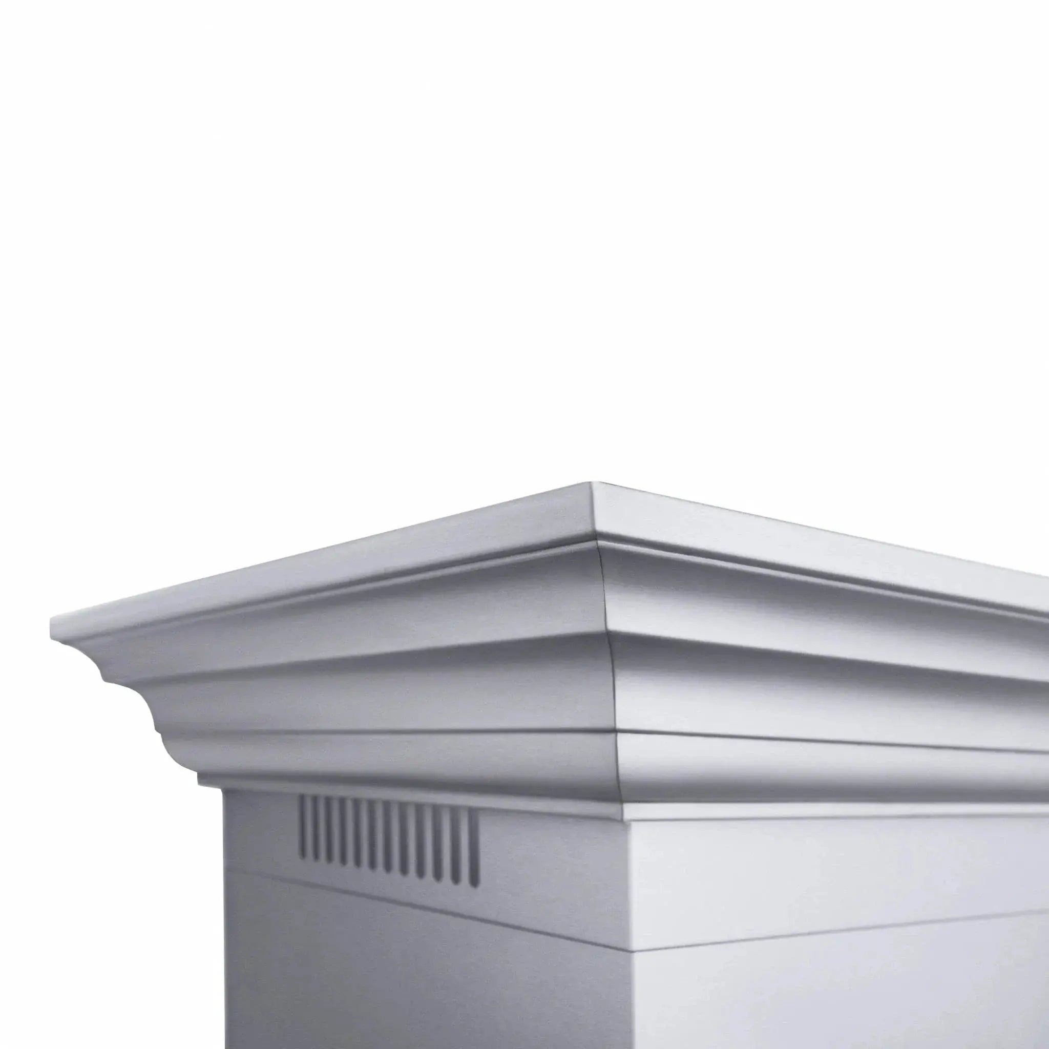 ZLINE Professional Convertible Vent Wall Mount Range Hood in Stainless Steel with Crown Molding 667CRN-48 by Farmhouse Kitchen and Bath