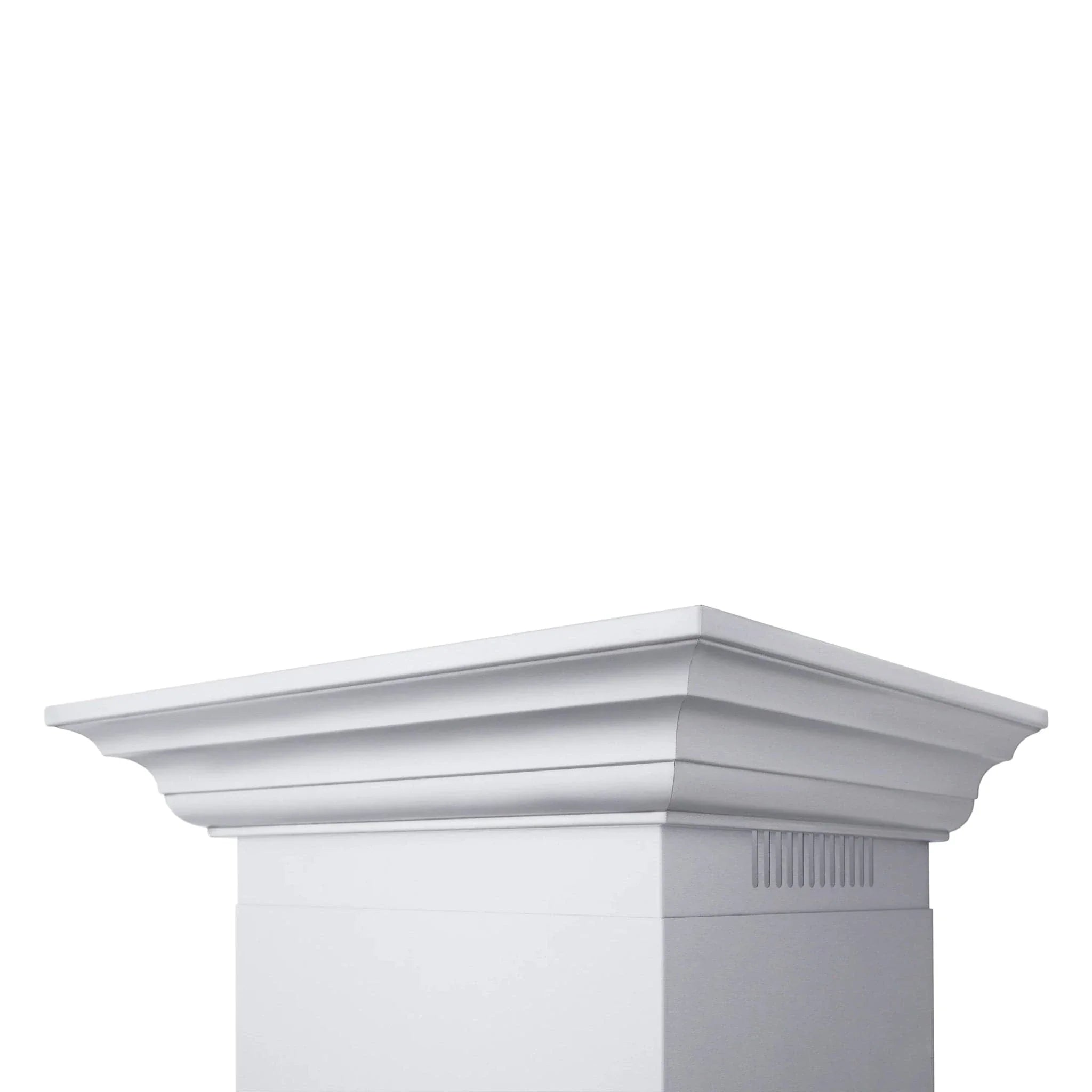ZLINE Professional Convertible Vent Wall Mount Range Hood in Stainless Steel with Crown Molding 667CRN-48 by Farmhouse Kitchen and Bath
