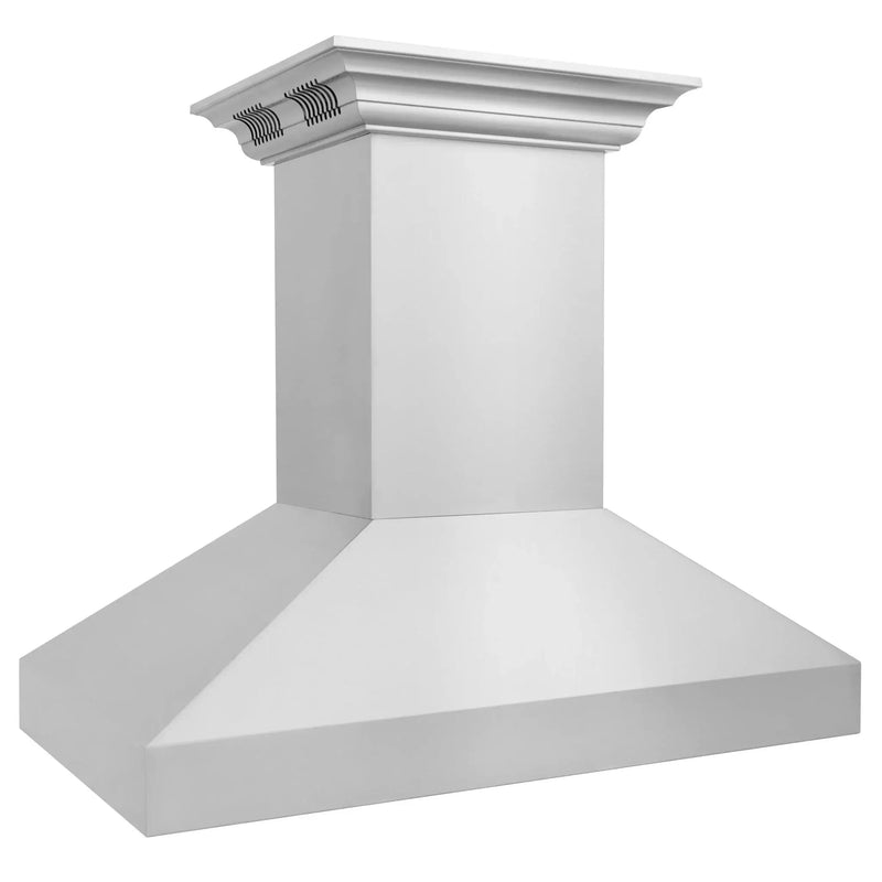ZLINE Professional Island Mount Range Hood in Stainless Steel with Built-in CrownSound® Bluetooth Speakers 597iCRN-BT-36 by Farmhouse Kitchen and Bath