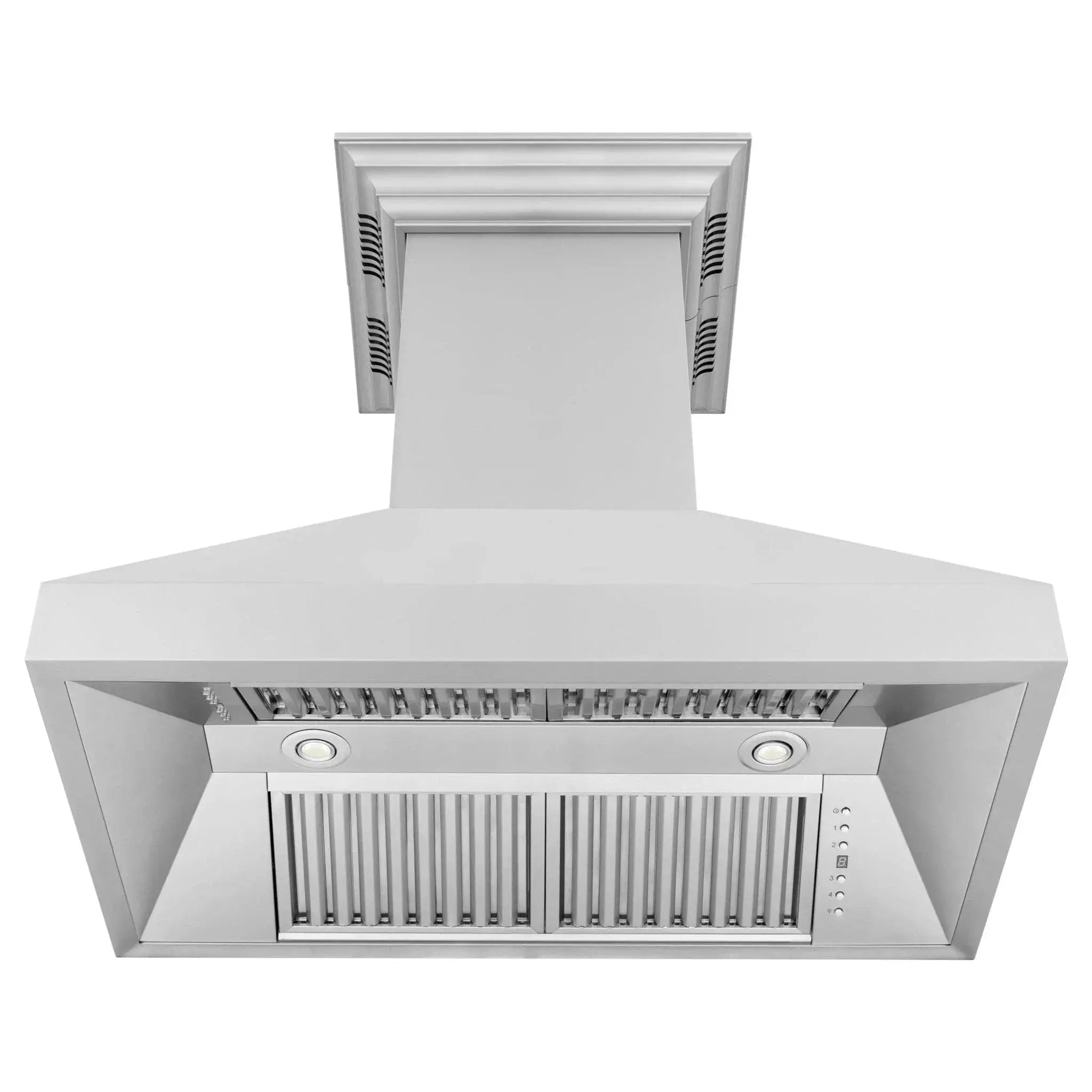 ZLINE Professional Island Mount Range Hood in Stainless Steel with Built-in CrownSound® Bluetooth Speakers 597iCRN-BT-36 by Farmhouse Kitchen and Bath
