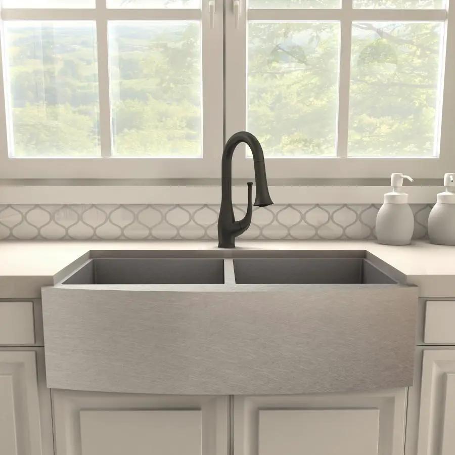 ZLINE Shakespeare Kitchen Faucet in Electric Matte Black, SHK-KF-MB by Farmhouse Kitchen and Bath