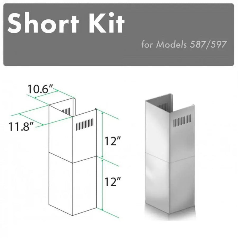 ZLINE Short Kit for 8ft. Ceilings, SK-587/597 by Farmhouse Kitchen and Bath