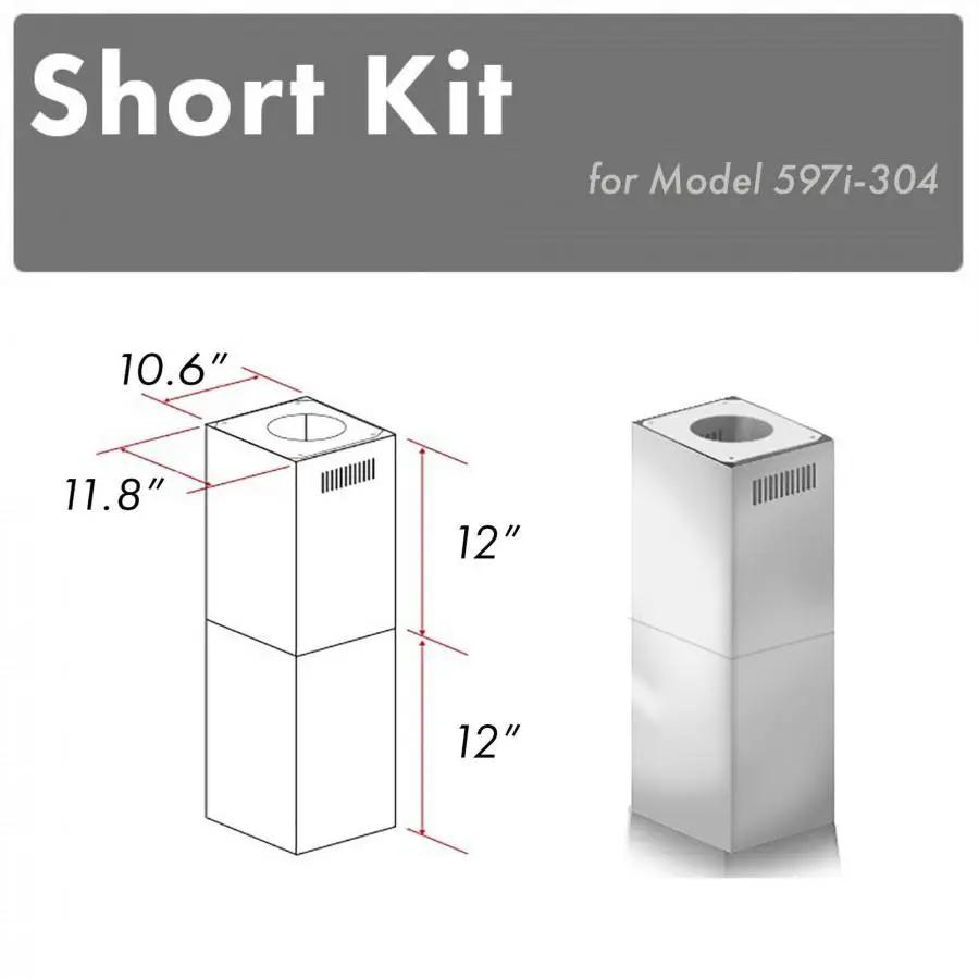 ZLINE Short Kit for Ceilings Under 8' ISLAND-Outdoor, SK-597i-304 by Farmhouse Kitchen and Bath