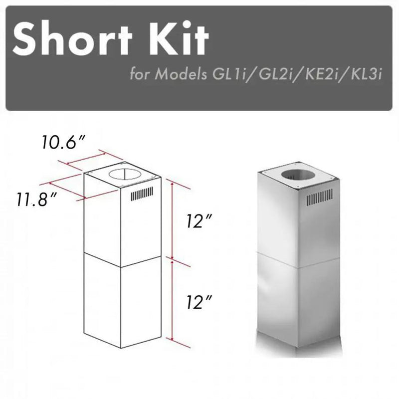 ZLINE Short Kit for Ceilings Under 8' ISLAND, SK-GL1i/GL2i/KE2i/KL3i by Farmhouse Kitchen and Bath