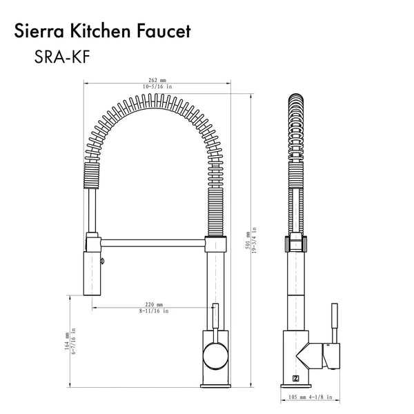 ZLINE Sierra Kitchen Faucet, SRA-KF-PG, photo 2 of 2