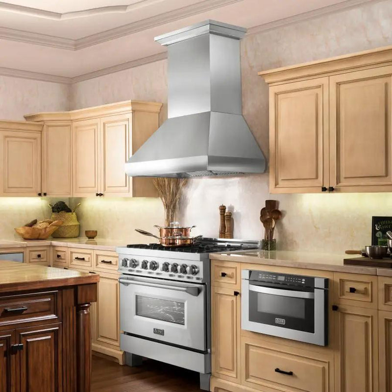 ZLINE 30" Remote Blower Stainless Steel Wall Range Hood, 687-RS-30-400 by Farmhouse Kitchen and Bath