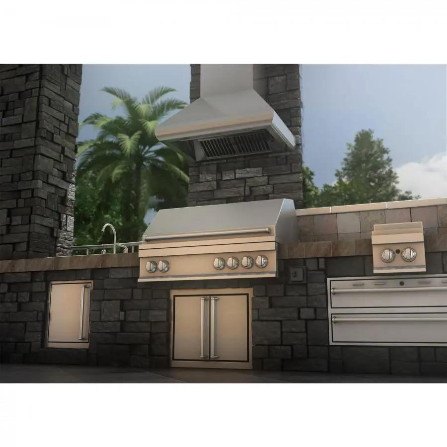 ZLINE 30" Outdoor Stainless Steel Wall Range Hood, 687-304-30 by Farmhouse Kitchen and Bath