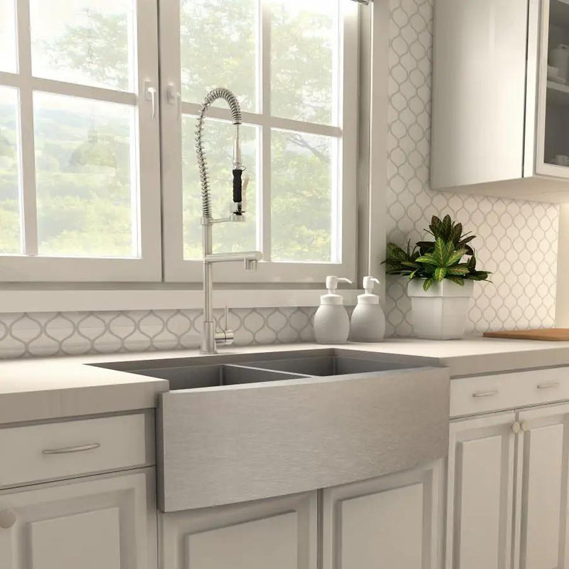 ZLINE Van Gogh Kitchen Faucet in Brushed Nickel, VNG-KF-BN by Farmhouse Kitchen and Bath