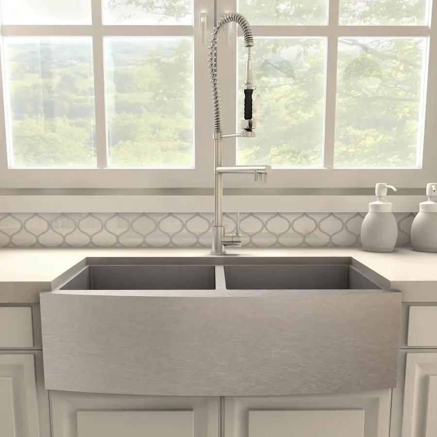 ZLINE Van Gogh Kitchen Faucet in Brushed Nickel, VNG-KF-BN by Farmhouse Kitchen and Bath