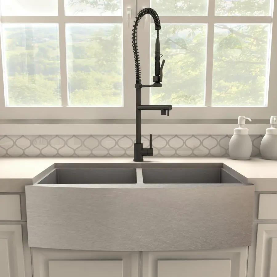 ZLINE Van Gogh Kitchen Faucet in Electric Matte Black, VNG-KF-MB by Farmhouse Kitchen and Bath