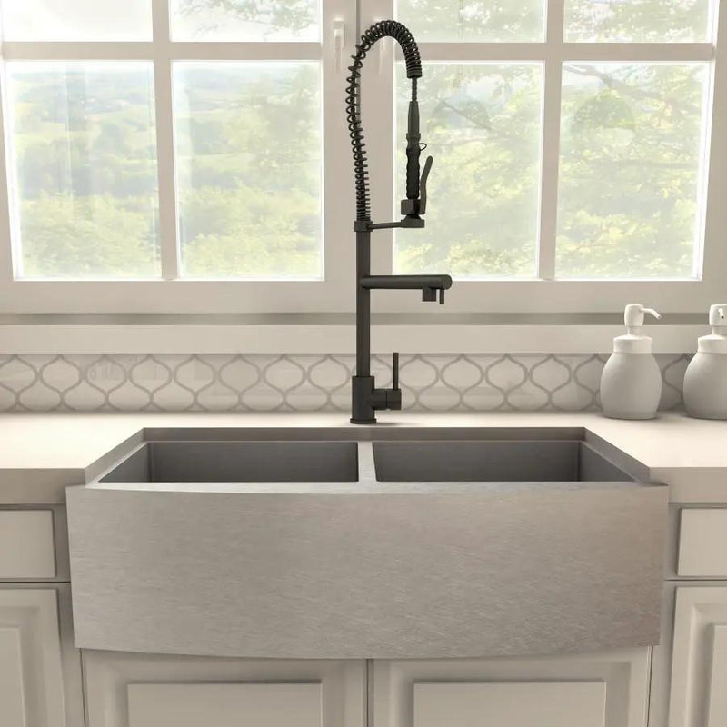 ZLINE Van Gogh Kitchen Faucet in Electric Matte Black, VNG-KF-MB by Farmhouse Kitchen and Bath