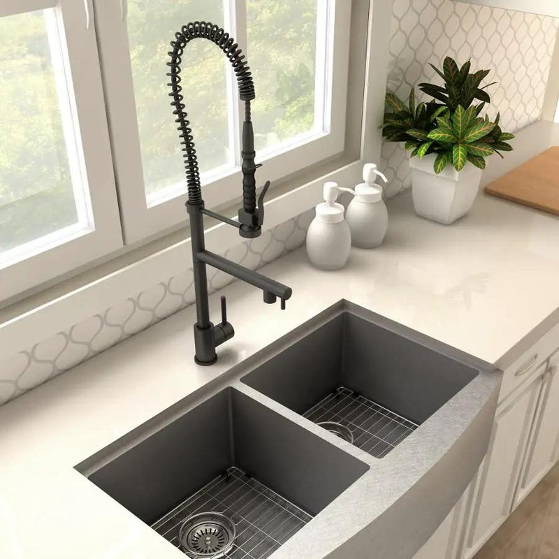 ZLINE Van Gogh Kitchen Faucet in Electric Matte Black, VNG-KF-MB by Farmhouse Kitchen and Bath