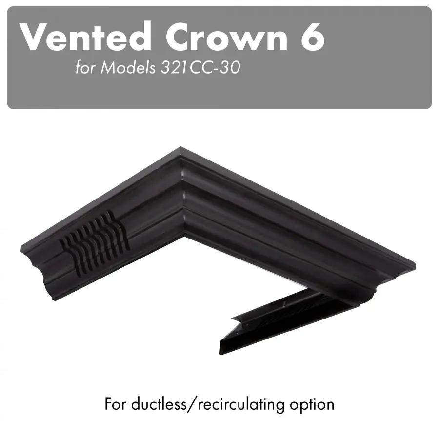 ZLINE Vented Crown Molding for Wall Mount Range Hood, CM6V-300C by Farmhouse Kitchen and Bath