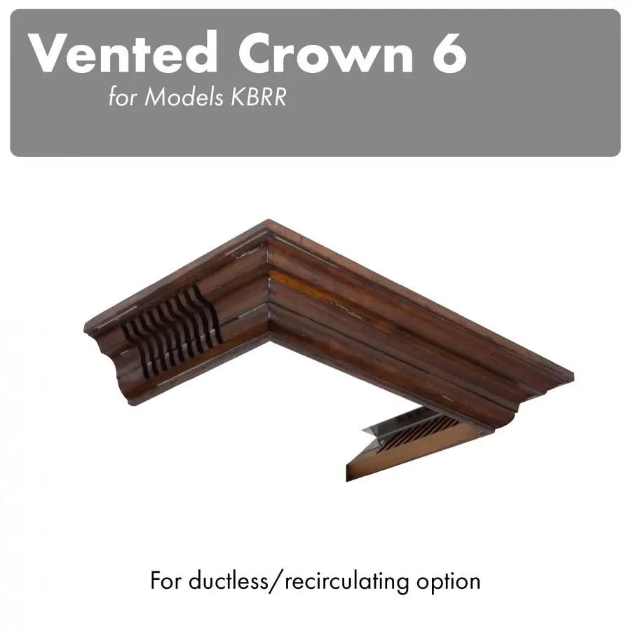 ZLINE Vented Crown Molding for Wall Mount Range Hood, CM6V-KBRR by Farmhouse Kitchen and Bath
