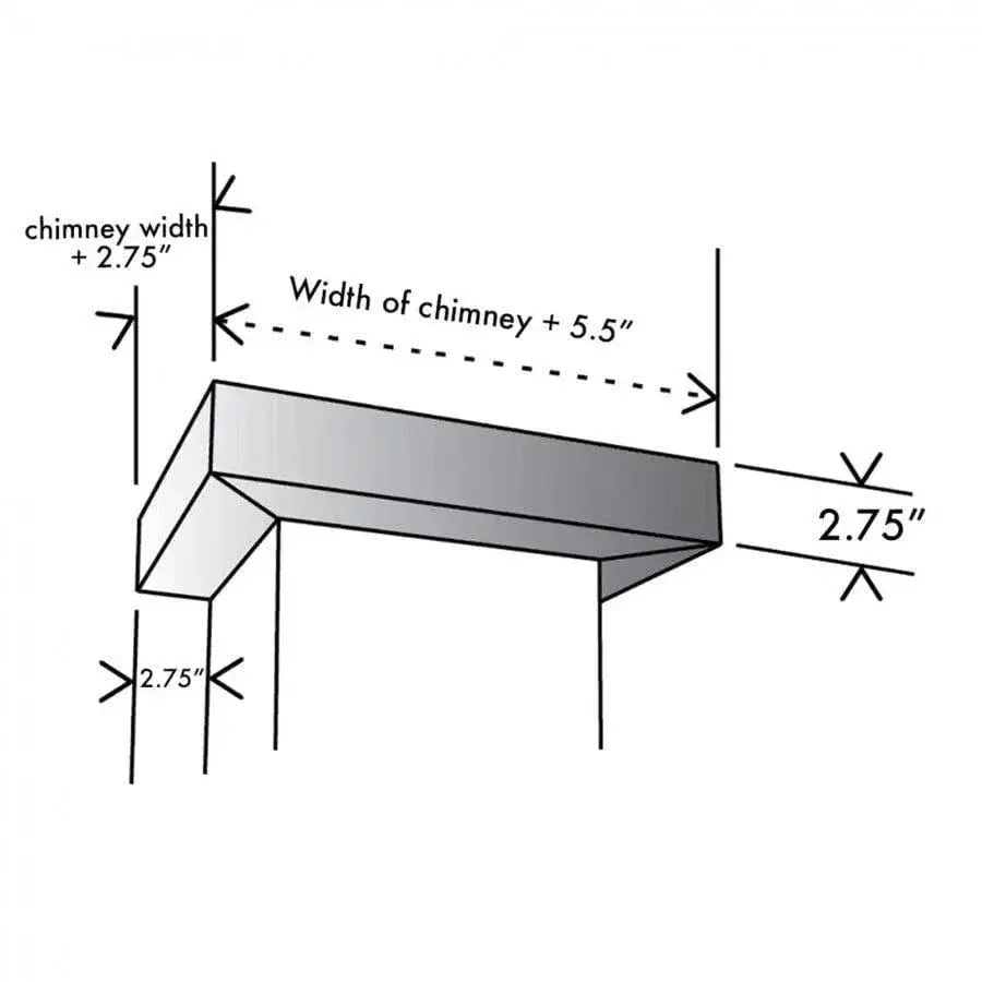 ZLINE Vented Crown Molding Profile 6 for Wall Mount Range Hood, CM6V-KBUF by Farmhouse Kitchen and Bath