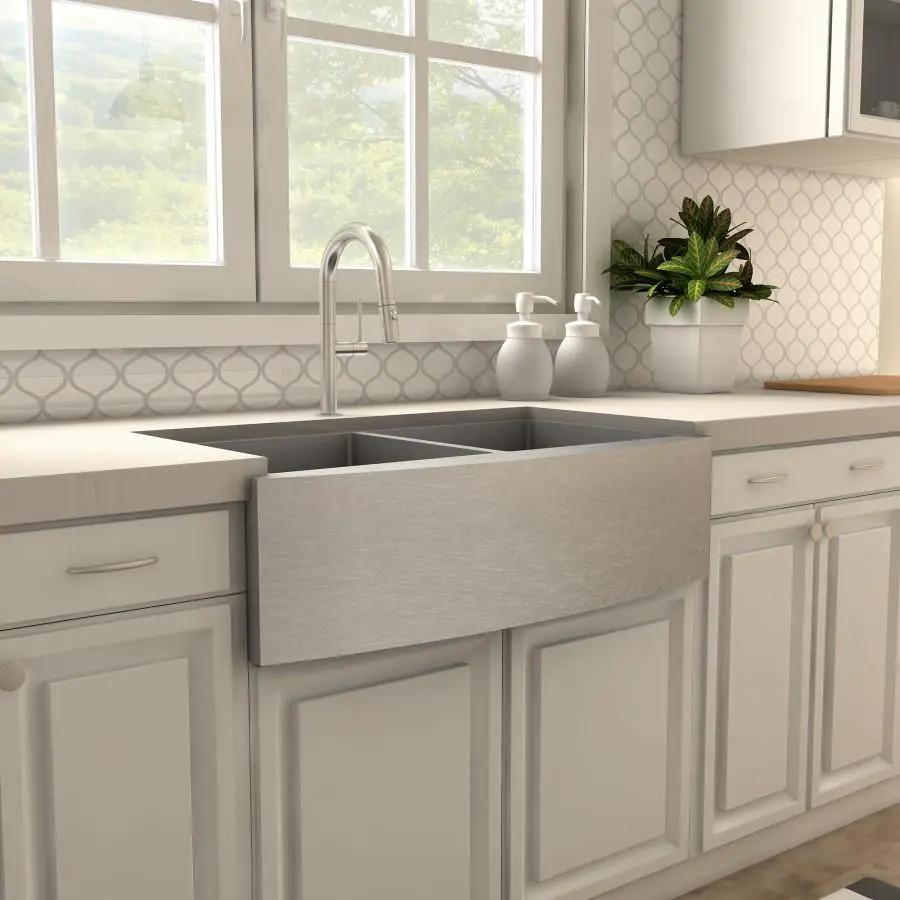 ZLINE Voltaire Kitchen Faucet, Brushed Nickel, VLT-KF-BN by Farmhouse Kitchen and Bath