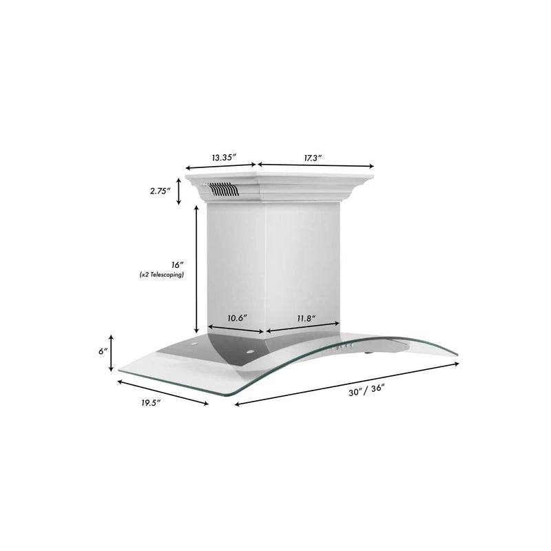 ZLINE WM RH StainlessSteelBuilt-in CrownSound™ BT Speakers KN4CRN-BT-42 by Farmhouse Kitchen and Bath