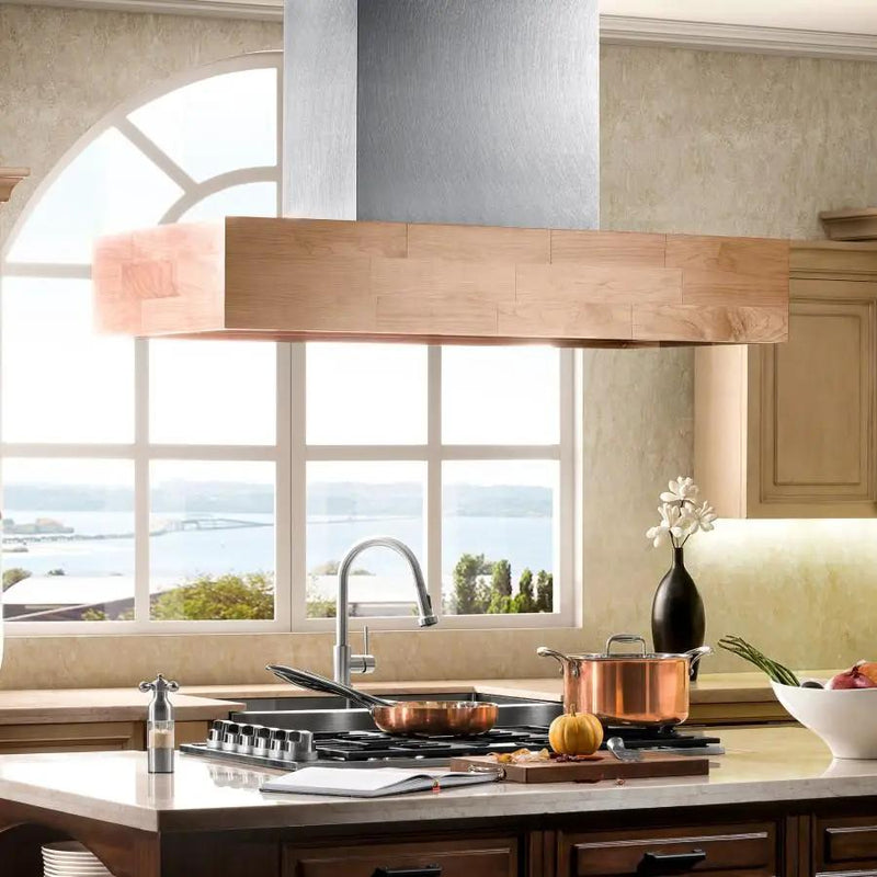 ZLINE 48" Remote Blower Wooden Island Range Hood, 681iM-RD-48 by Farmhouse Kitchen and Bath