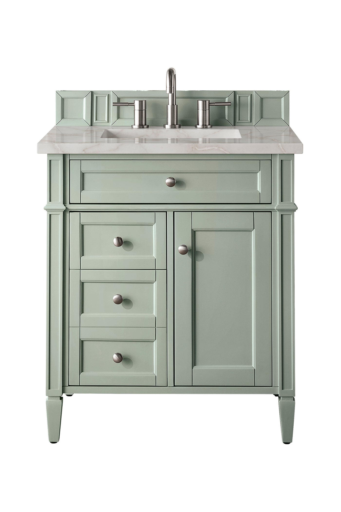 James Martin Brittany 30" Single Bathroom Vanity, Sage Green by James Martin