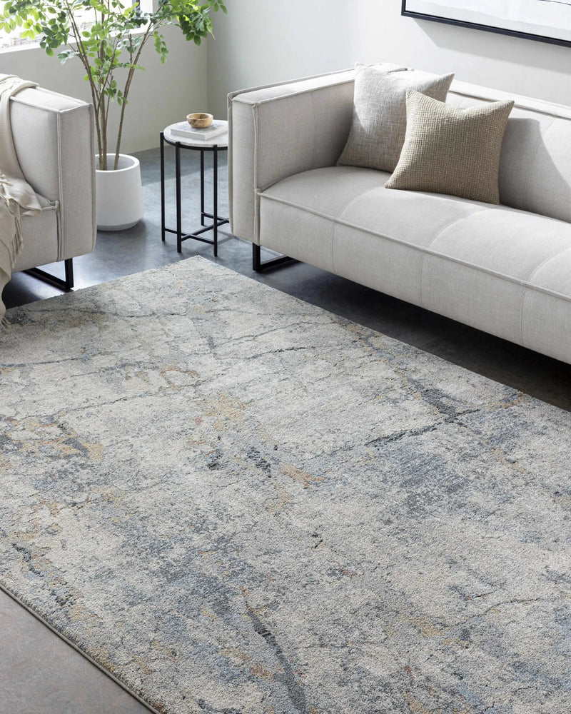 Urowo Blue Thick Luxe Rug by Boutique Rugs