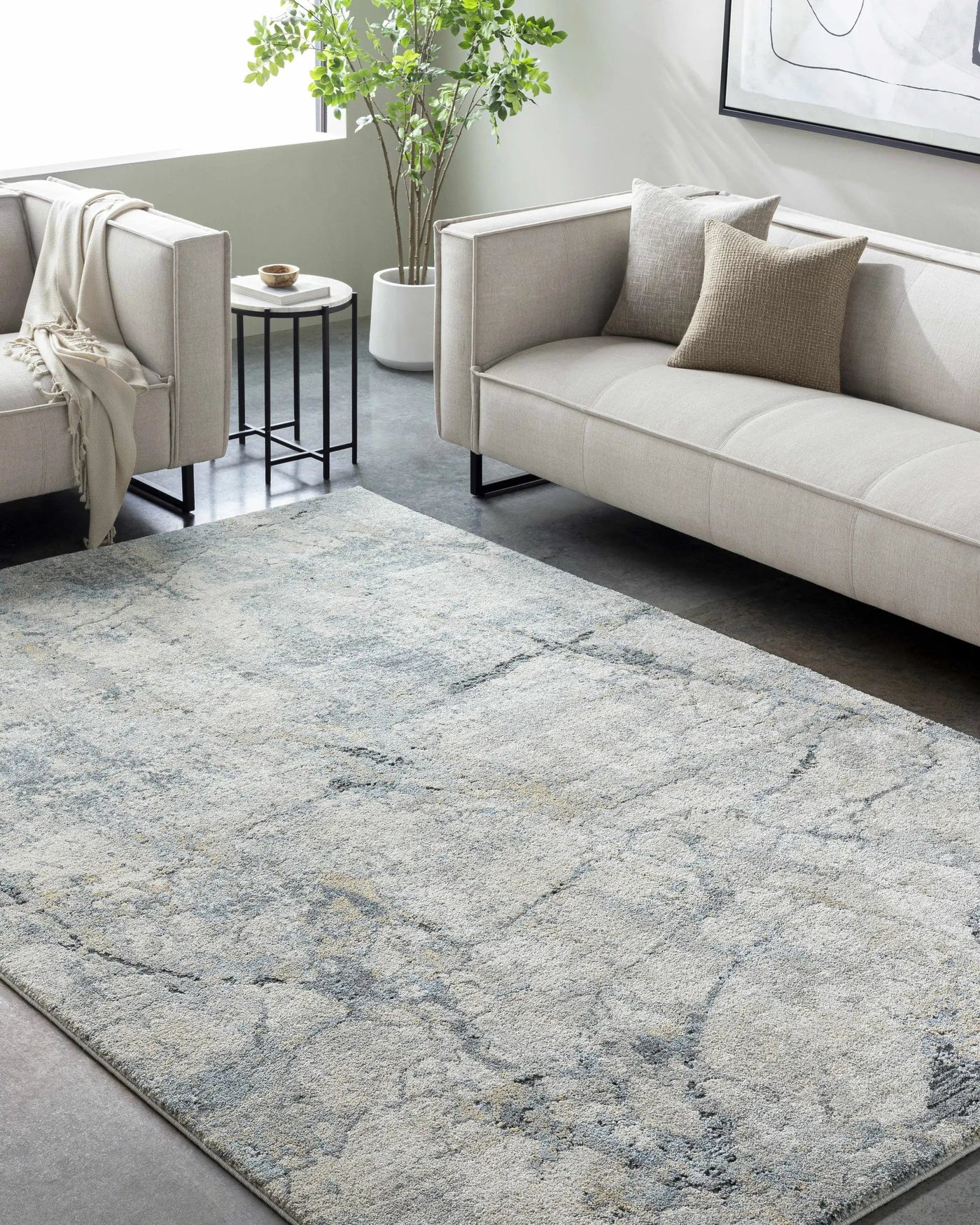 Urowo Light Gray Thick Luxe Rug by Boutique Rugs
