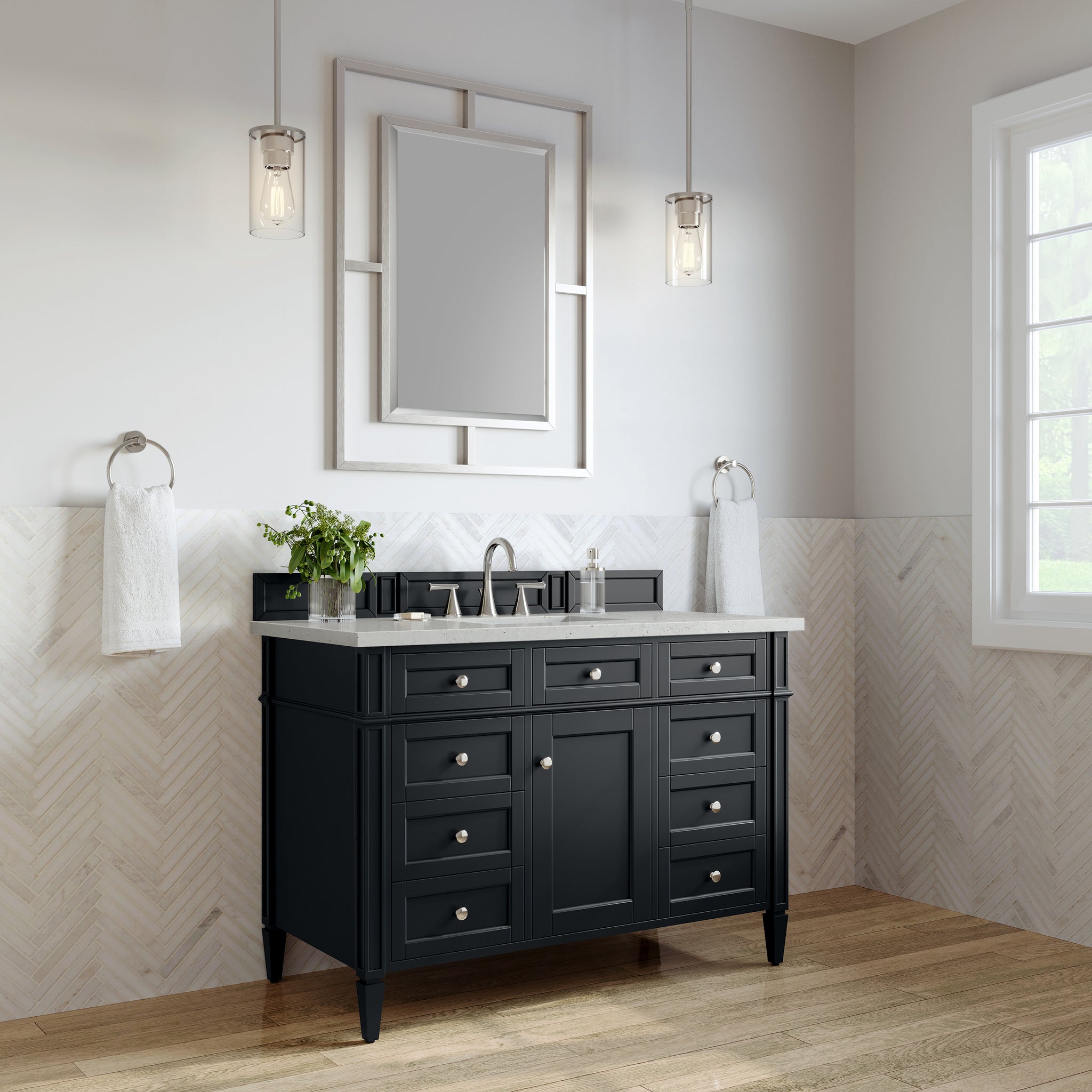 James Martin Brittany 48" Single Bathroom Vanity, Black Onyx, view 27
