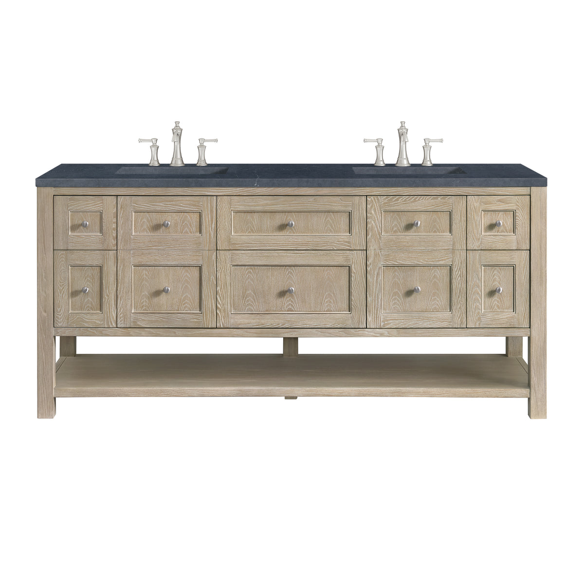 James Martin Breckenridge 72" Double Bathroom Vanity, Whitewashed Oak, view 38