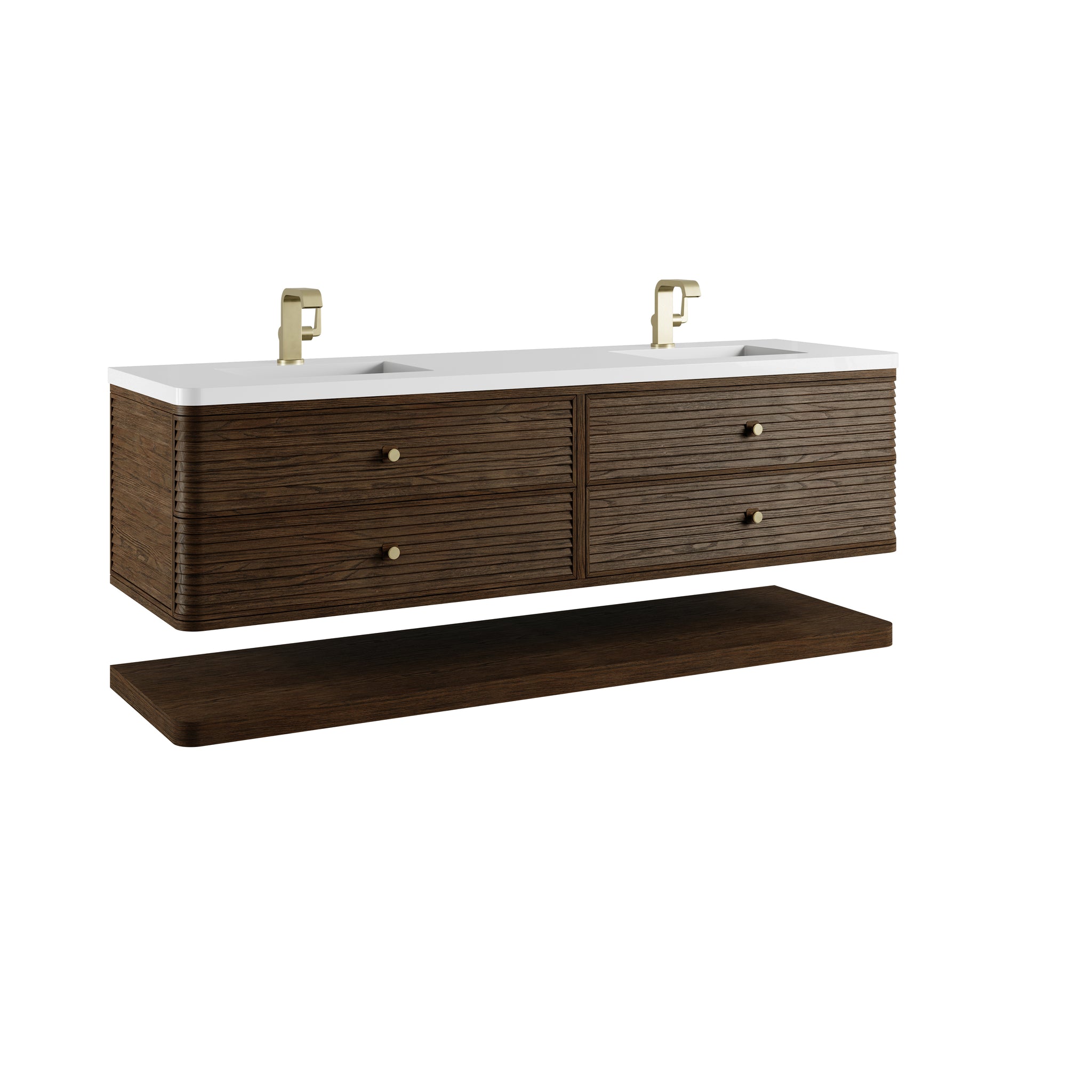 James Martin Allamari 72" Floating Double Bathroom Vanity, Sable by James Martin