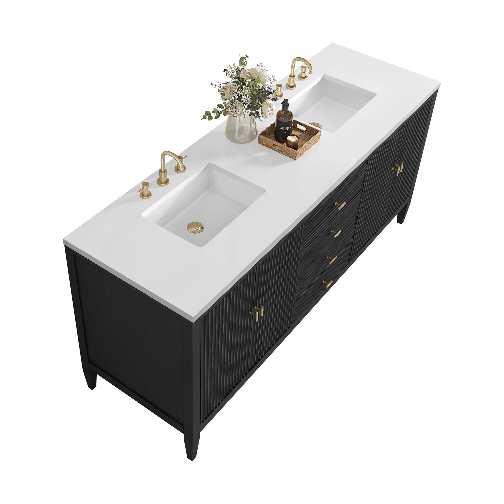 James Martin Myrrin 72" Single Bathroom Vanity, Carbon Oak by James Martin