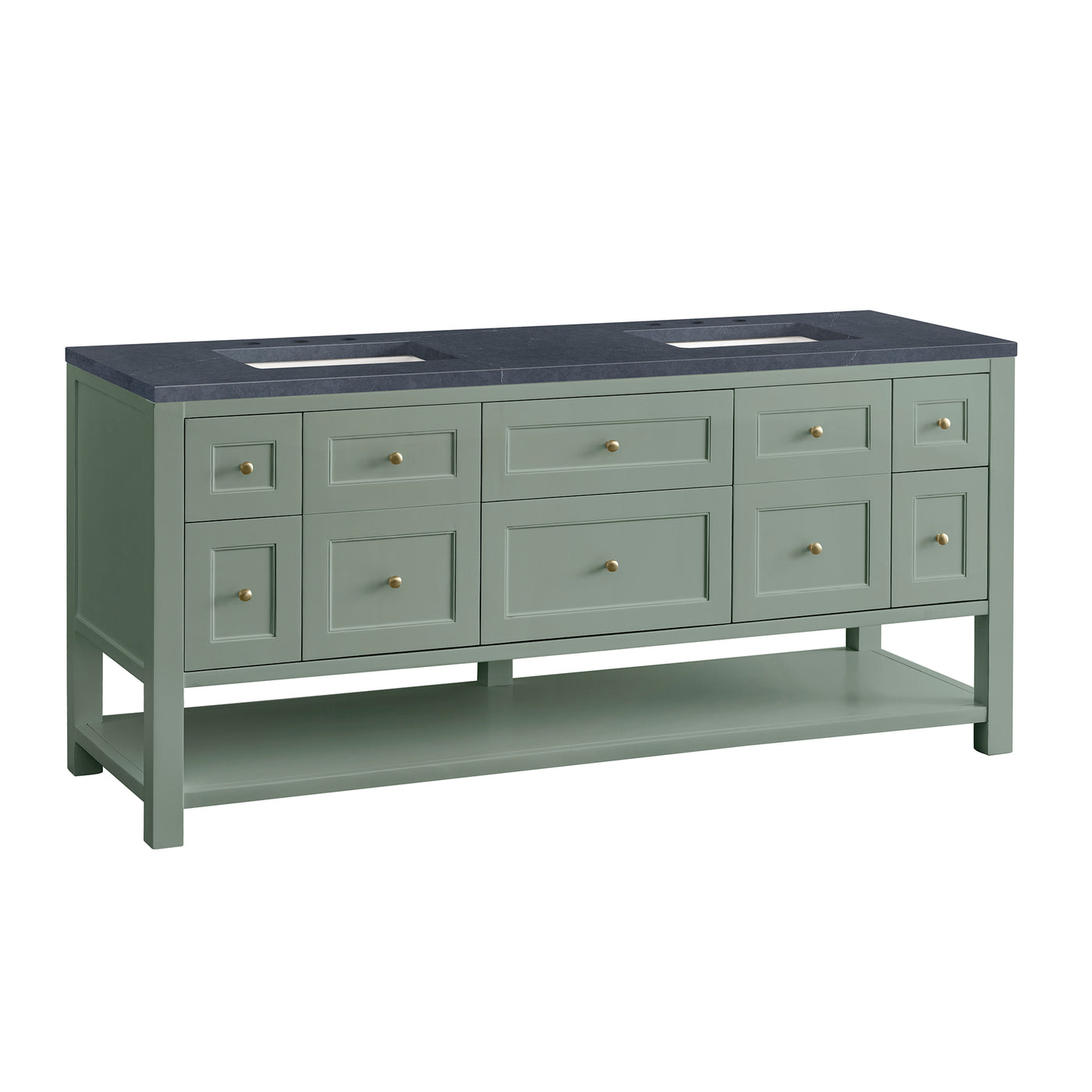 James Martin Breckenridge 72" Double Bathroom Vanity, Smokey Celadon by James Martin