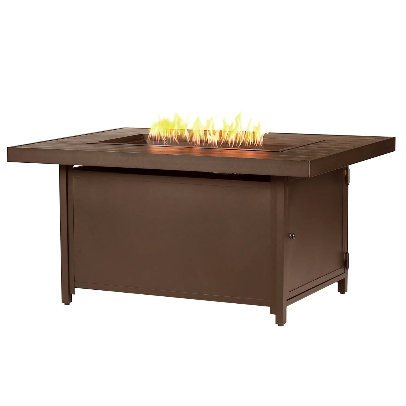 Aluminum 48-in Rectangular Propane Fire Table, Beads, Covers and Lid by Sharicks