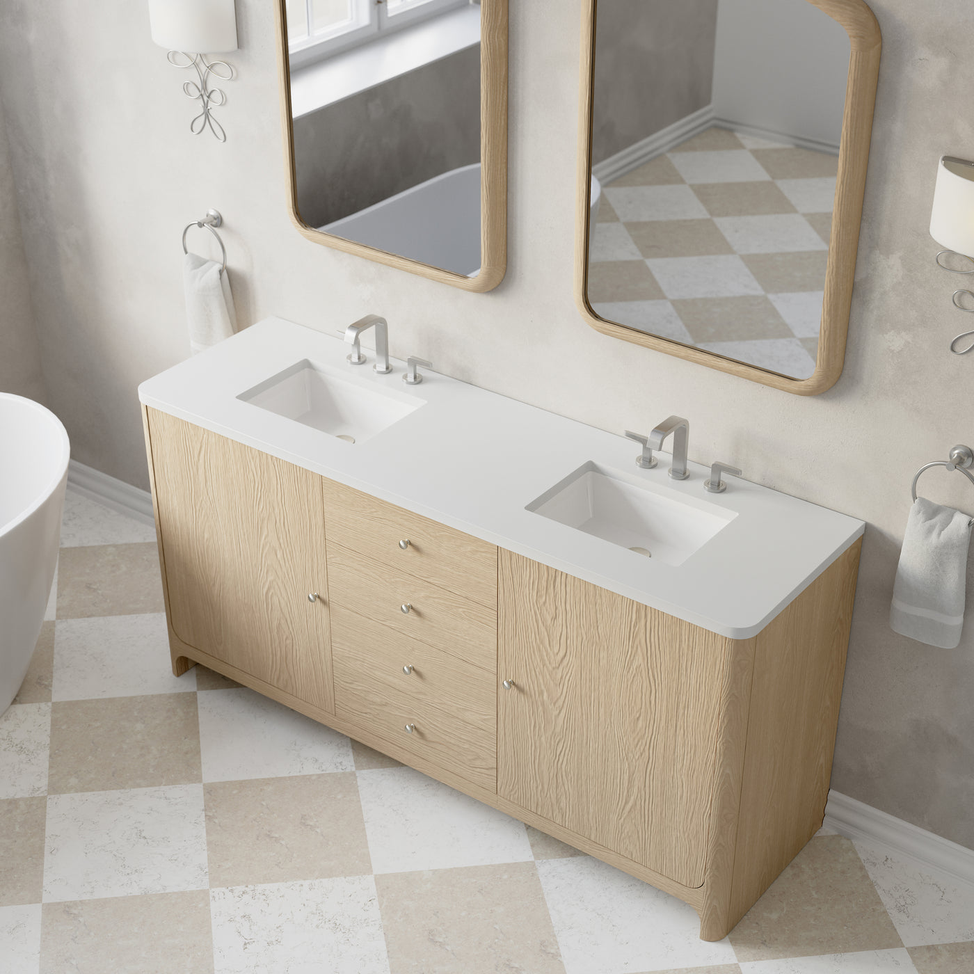 James Martin Gracyn 72" Double Bathroom Vanity, Coastal Driftwood by James Martin