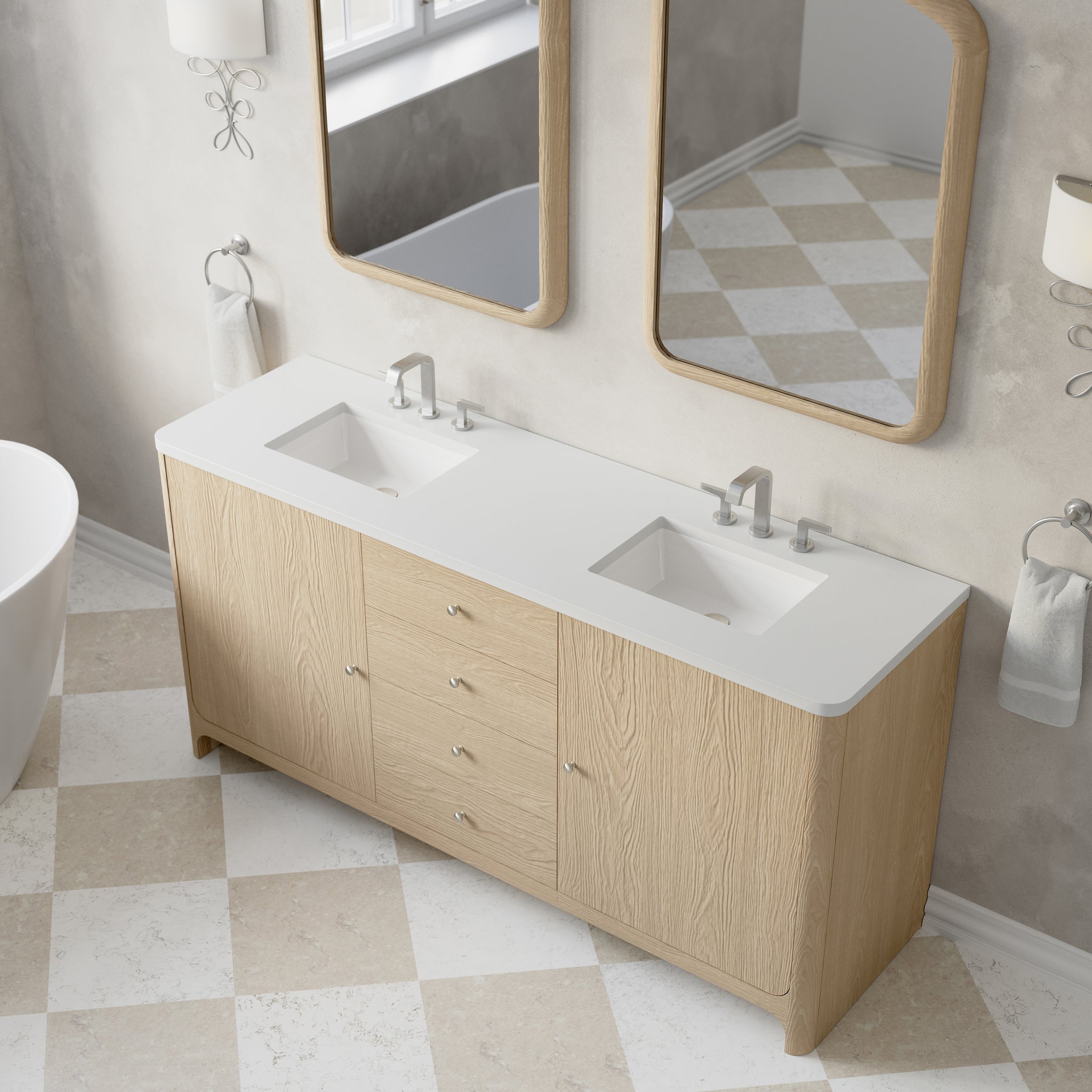 James Martin Gracyn 72" Double Bathroom Vanity, Coastal Driftwood by James Martin