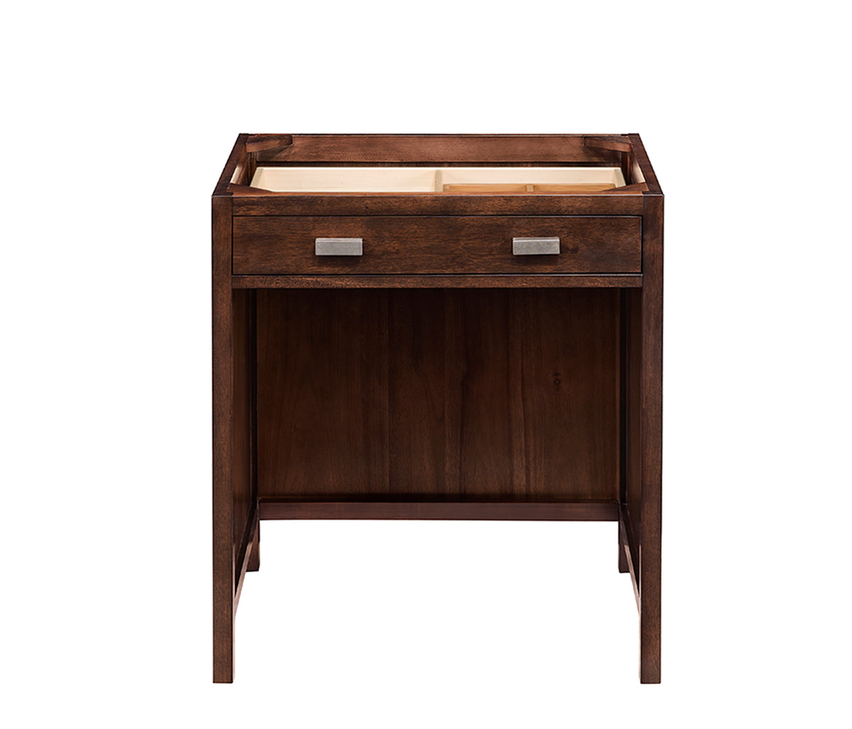 James Martin Addison 30" Countertop Unit, Mid-Century Acacia, cabinet without a countertop