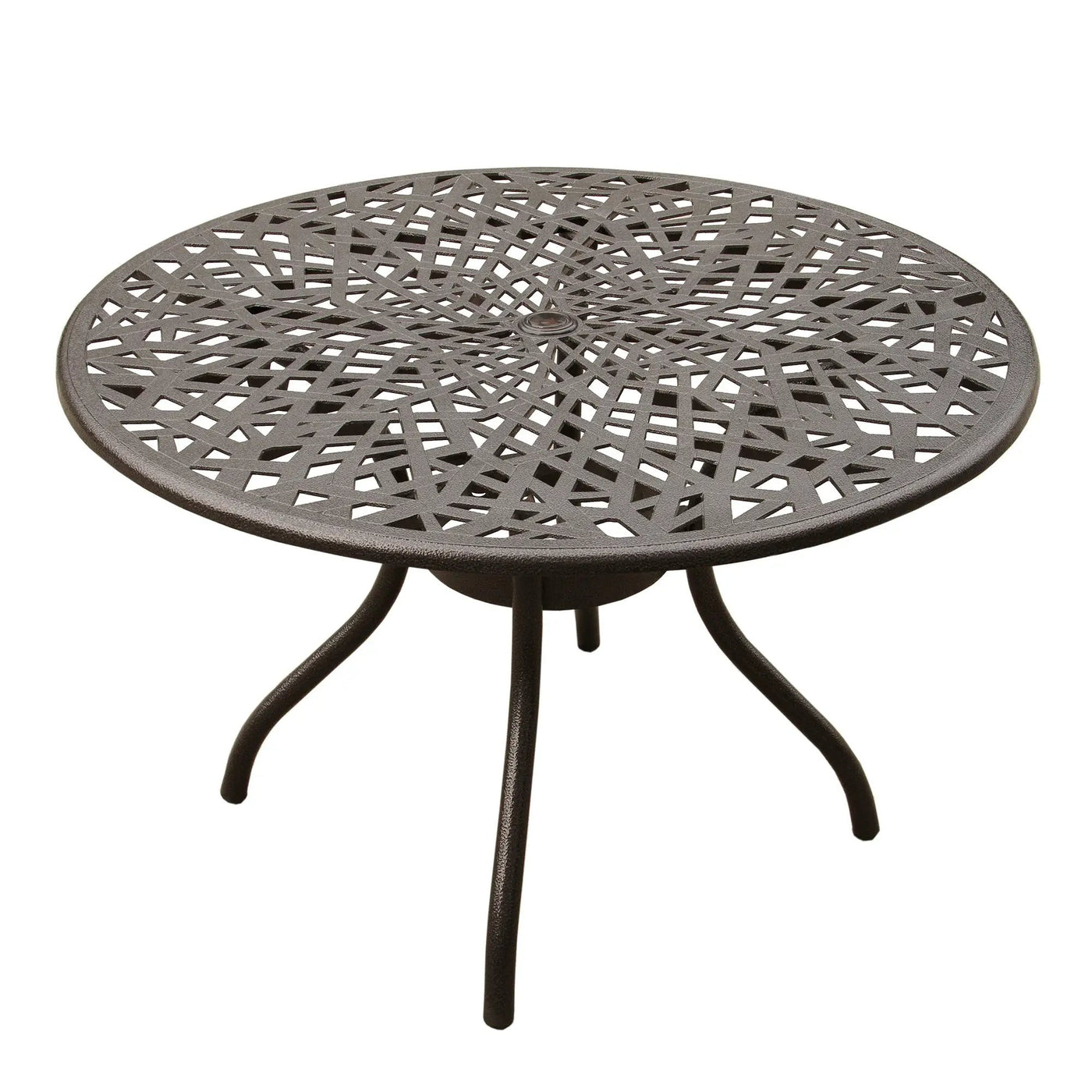 Outdoor Aluminum 5pc Round Patio Dining Set with Four Chairs by Sharicks