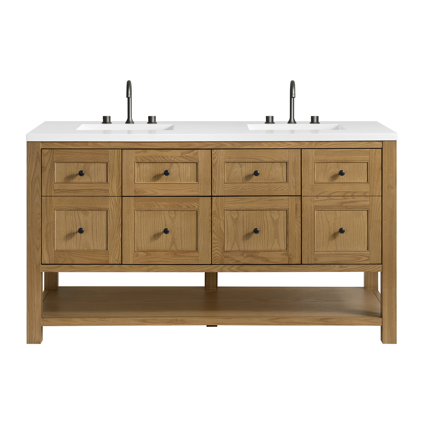 James Martin Breckenridge 60" Double Bathroom Vanity, Light Natural Oak, view 32