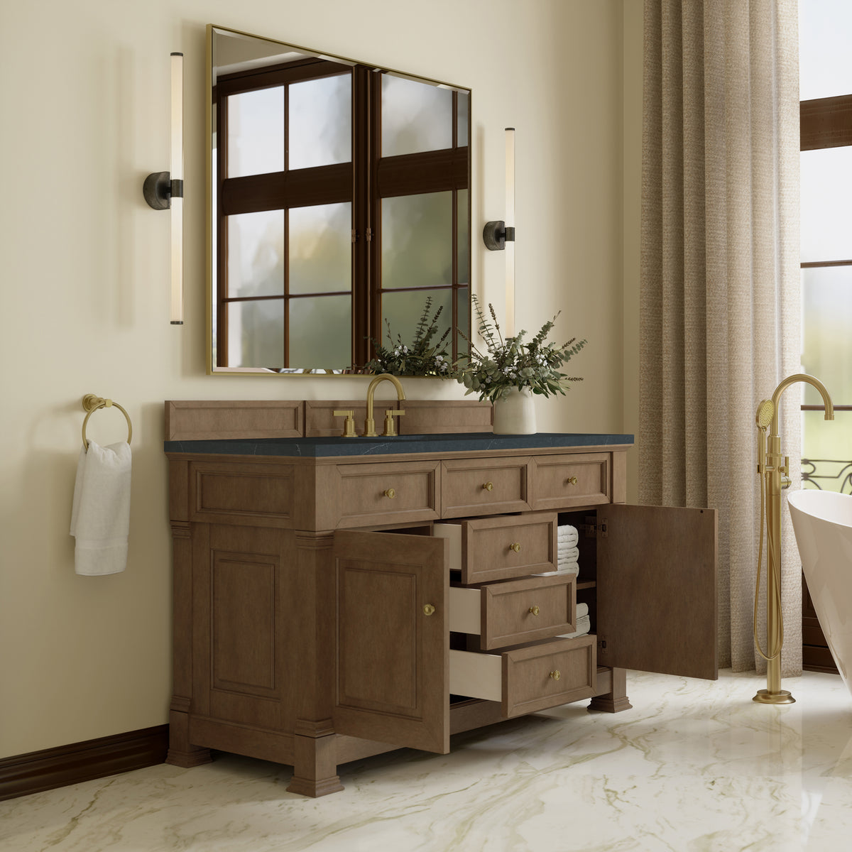 James Martin Brookfield 60" Single Bathroom Vanity, Pecan, view 26