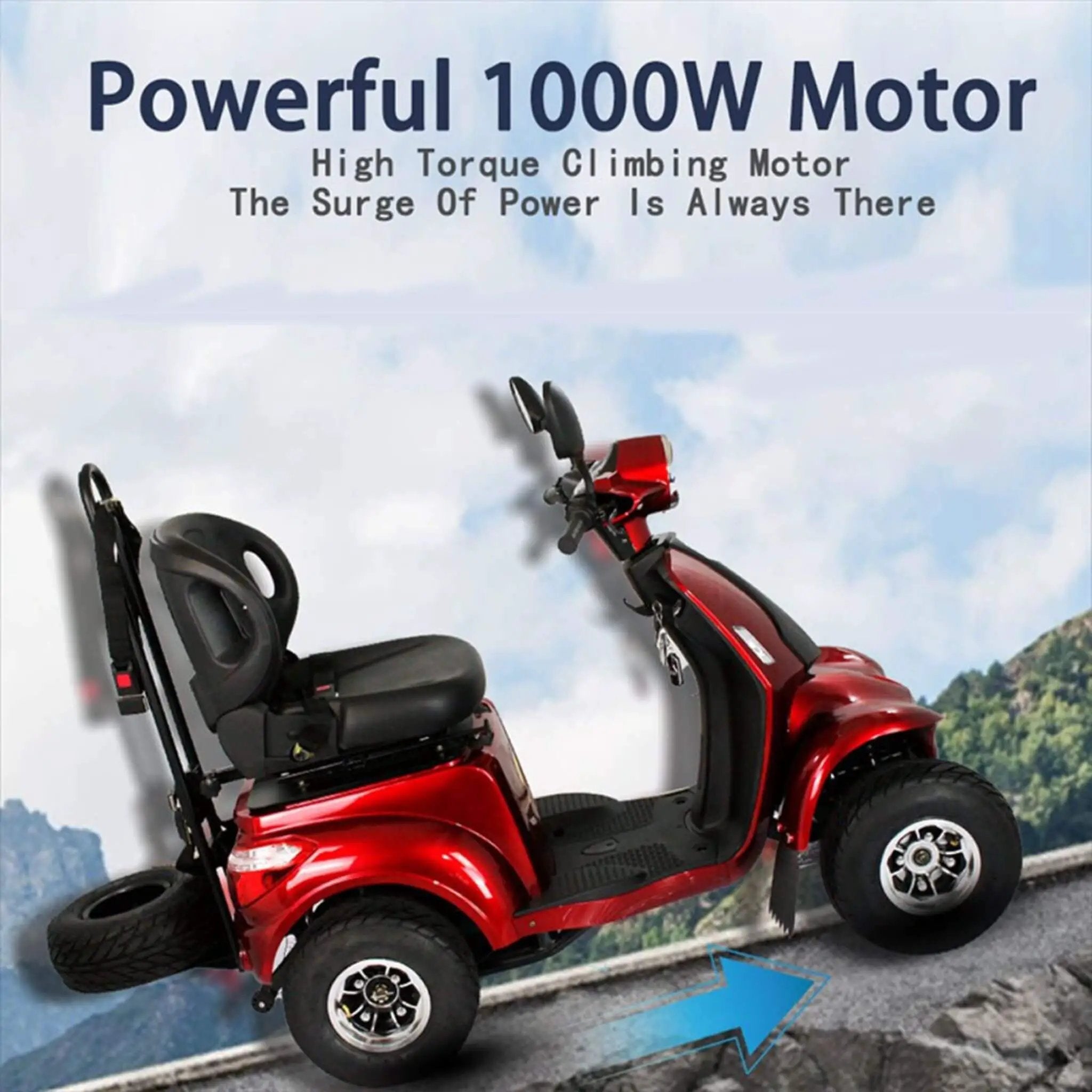 Zvg 4-Wheel 60V/20AH Electric Golf Senior Travel Mobility Scooter For Adults, 440LBS (SAK91582) by SAKSBY WHOLESALE