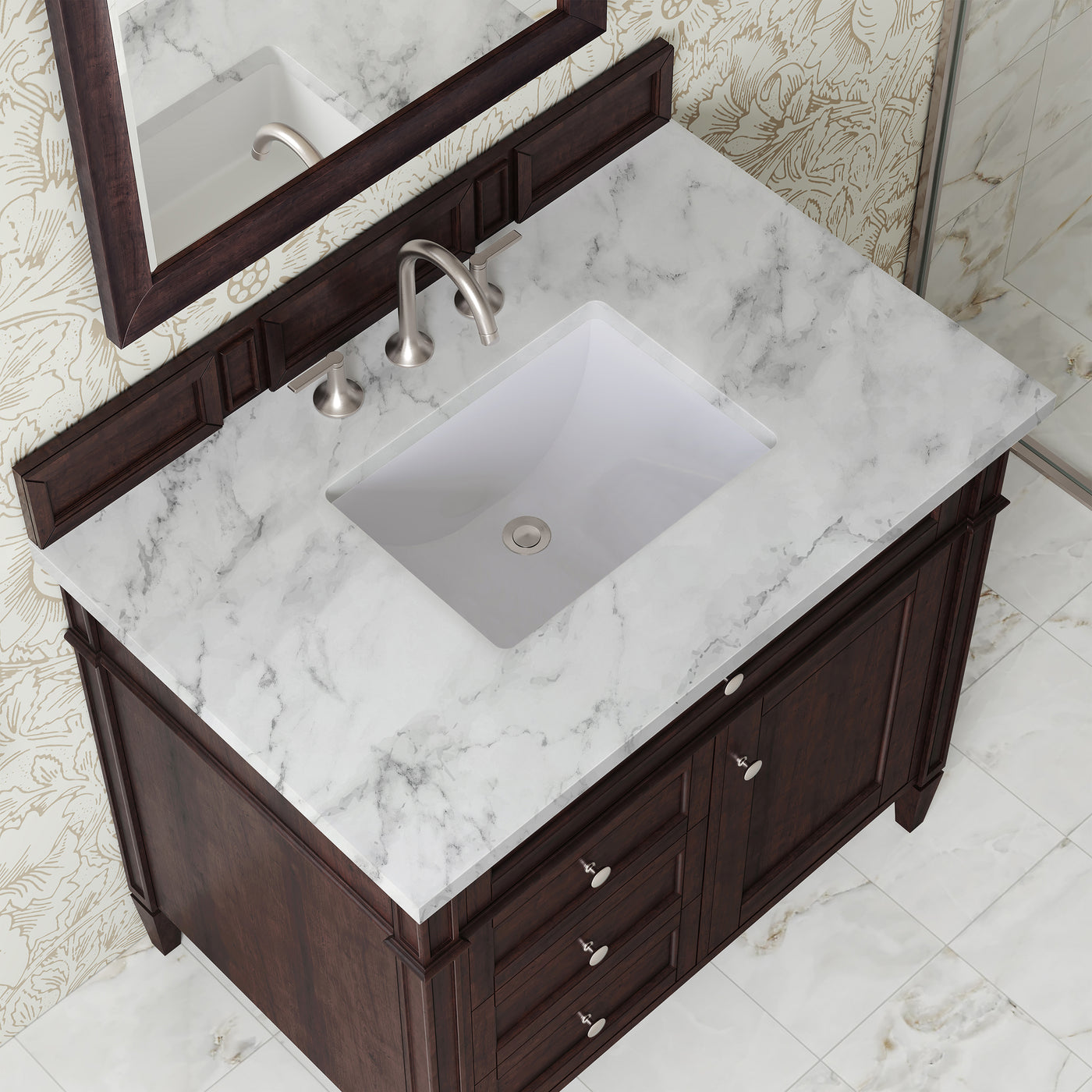 James Martin Brittany 36" Single Bathroom Vanity, Burnished Mahogany, view 38