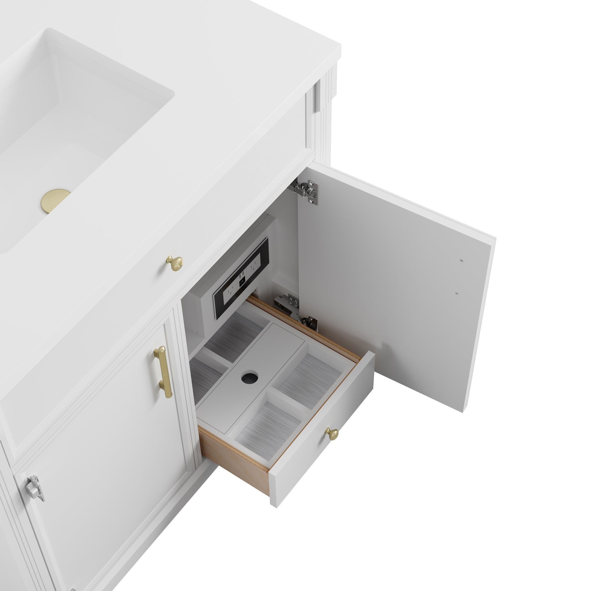James Martin Bellshire 36" Single Bathroom Vanity, Bright White, view 21