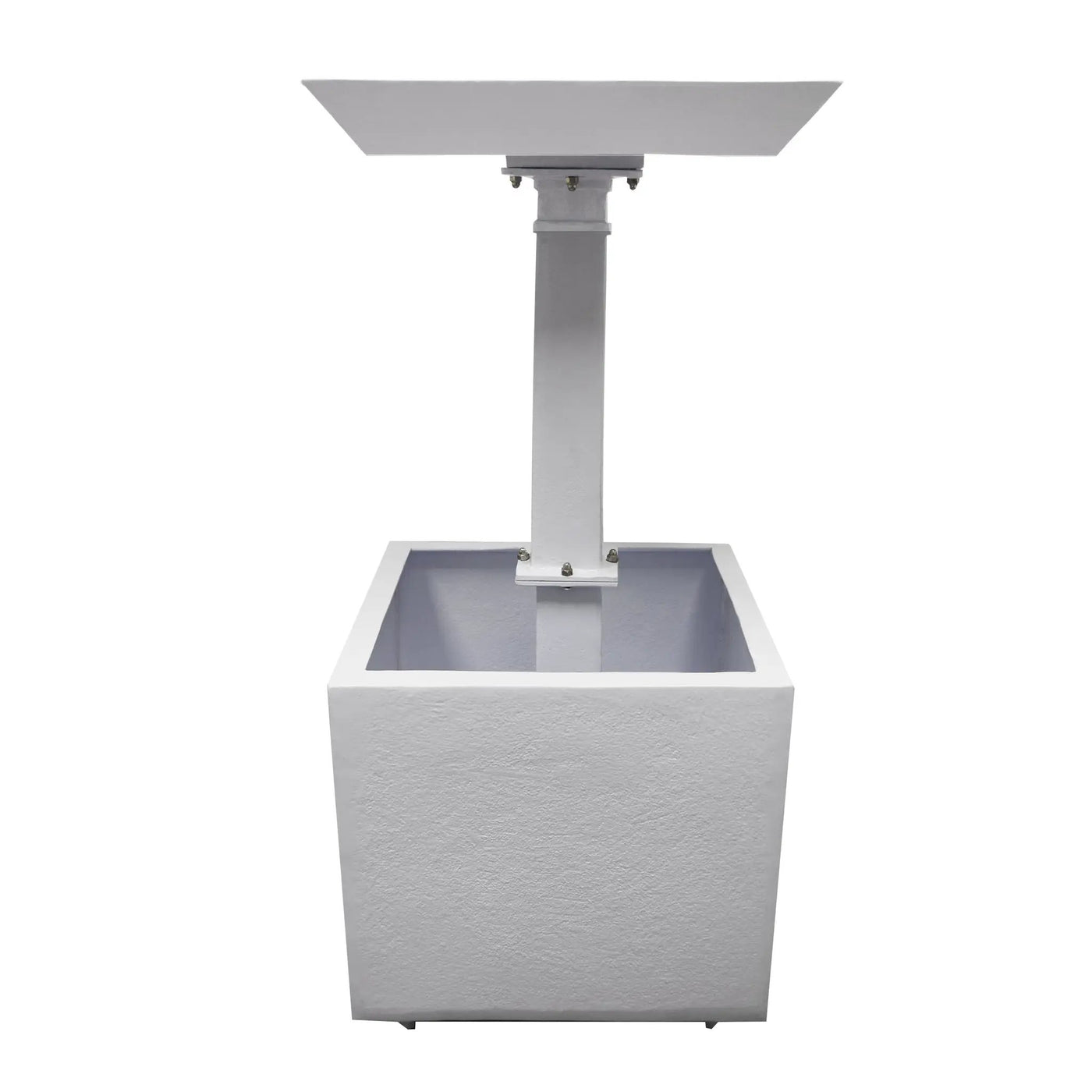 Modern Square Cast Aluminum 35-in Bird Bath and Planter Vase Combo by Sharicks