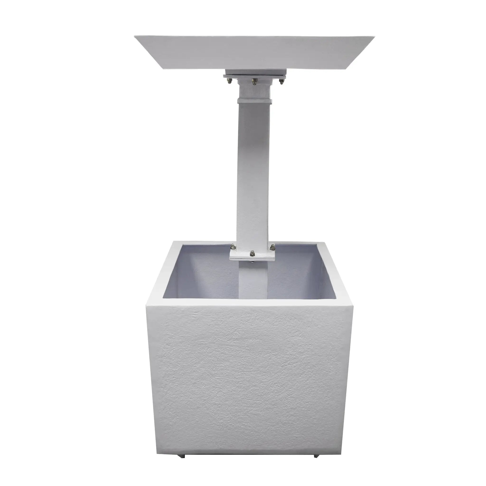 Modern Square Cast Aluminum 35-in Bird Bath and Planter Vase Combo by Sharicks