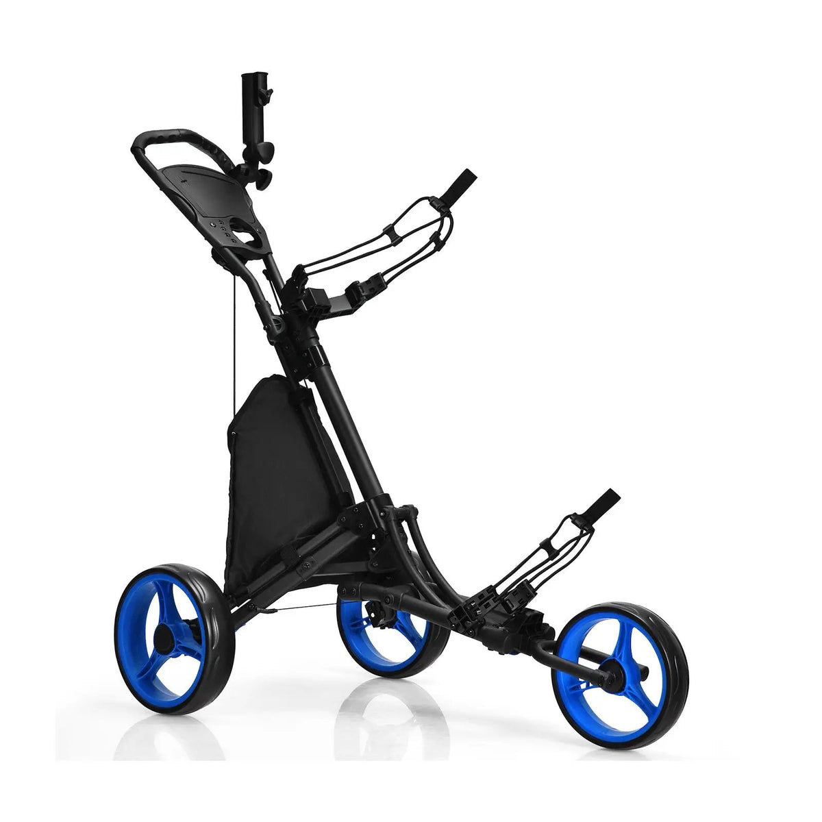 Folding 3 Wheels Golf Push Cart with Bag Scoreboard Adjustable Handle by DirectDeals