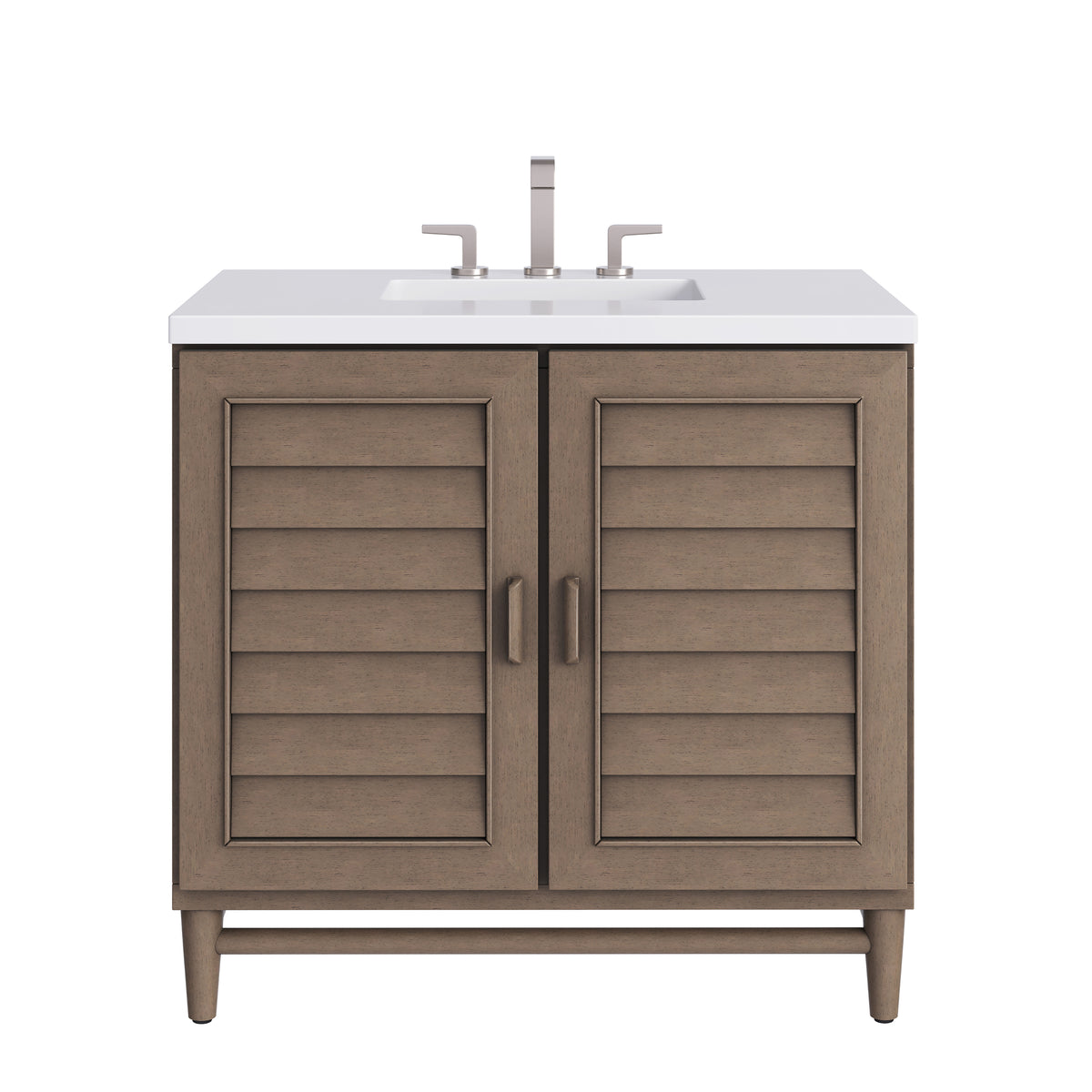 James Martin Portland 36" Single Bathroom Vanity, Whitewashed Walnut, view 27