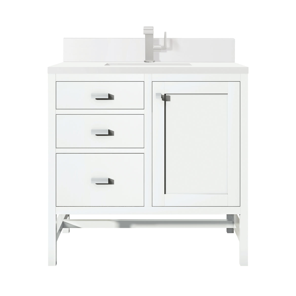 James Martin Addison 36" Single Bathroom Vanity, Glossy White, view 18